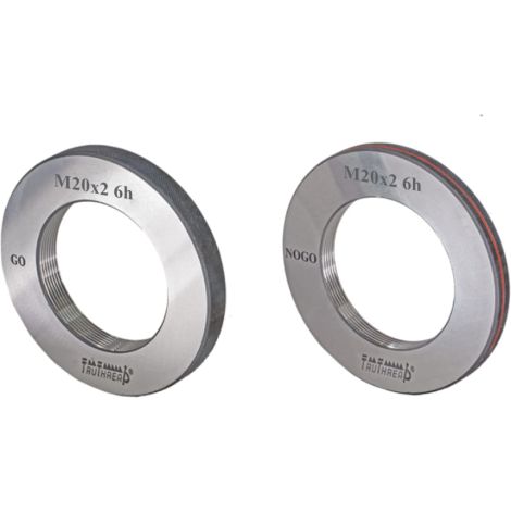 Sprawdzian pierścieniowy do gwintu GO 6G DIN13 M100 x 6 mm - TruThread kod: R MI 00100 600 6G GR - 2