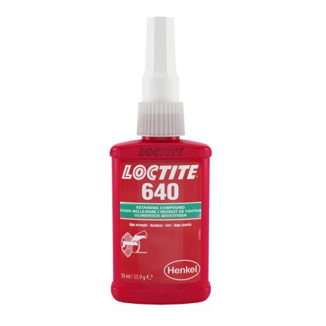 Loctite 640 50 ml Anaerobowy klej wolno utwardzający się do mocowania metalowych części współosiowych kod: 88578