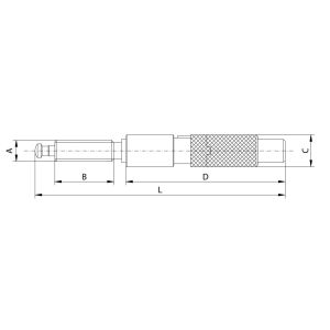 Śruba pociągowa ze wspomaganiem hydraulicznym do imadła 6621-200 i 6821-200 typ 3690-M3N Bison kod: 323690131800 - 2